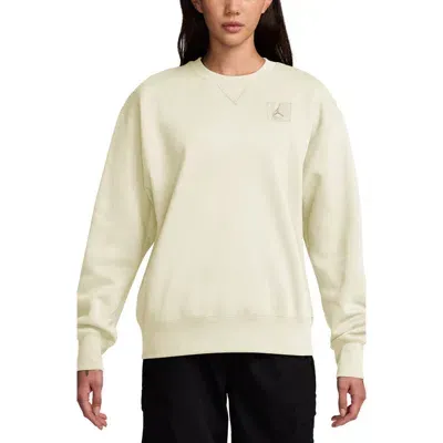 Jordan Flight Fleece Crewneck Sweatshirt In White