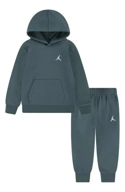 Jordan Kids' Brooklyn Fleece Hoodie & Joggers Set In Oxidized Green