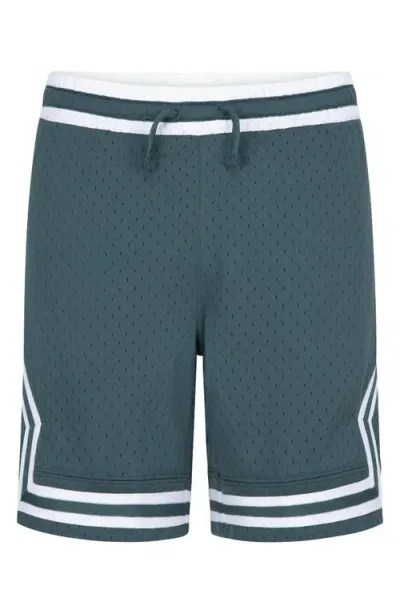 Jordan Kids' Dri-fit Sport Diamond Mesh Basketball Shorts In Oxidized Green