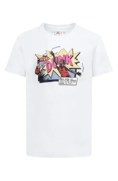 Jordan Kids' Boys Preschool   Air  Comics Dunk S/s T-shirt In White/red