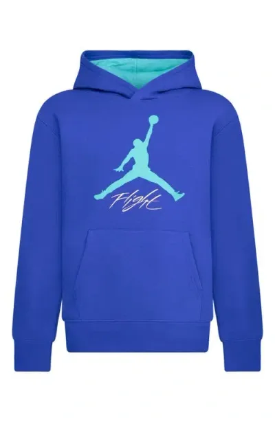 Jordan Kids' Jumpman Baseline Hoodie In Hyper Royal