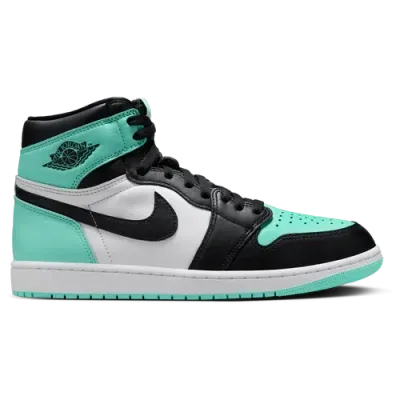 Jordan Men's   Retro 1 High Og In White/black/green