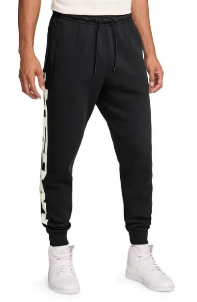 Jordan Mvp Fleece Joggers In Black/iron Grey/iron Grey