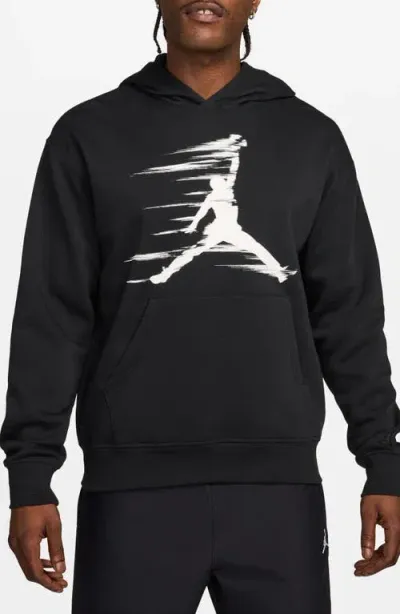 Jordan Mvp Fleece Pullover Hoodie In Black/iron Grey/iron Grey