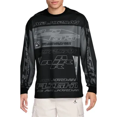 Jordan Mvp Oversize Long Sleeve T-shirt In Black/mineral Slate/black