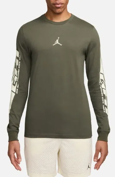 Jordan Mvp Racing Long Sleeve Graphic T-shirt In Green