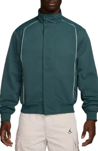 Jordan Mvp Water Repellent Jacket In Oxidized Green/sail