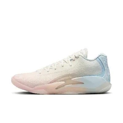 Jordan Nike Men's Zion 3 "rising" Basketball Shoes In Bleached Coral/pale Ivory/crimson Tint