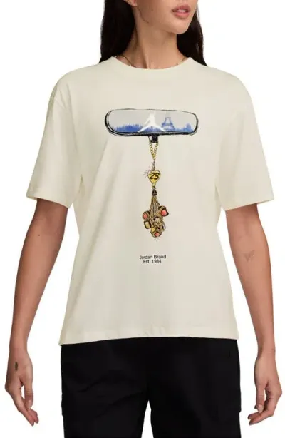 Jordan Oversize Rearview Mirror Graphic T-shirt In White