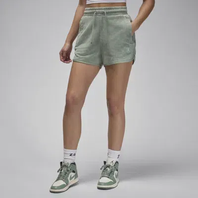 Jordan Flight French Terry Drawstring Shorts In Green