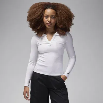 Jordan Women's  Long-sleeve Knit Top In White