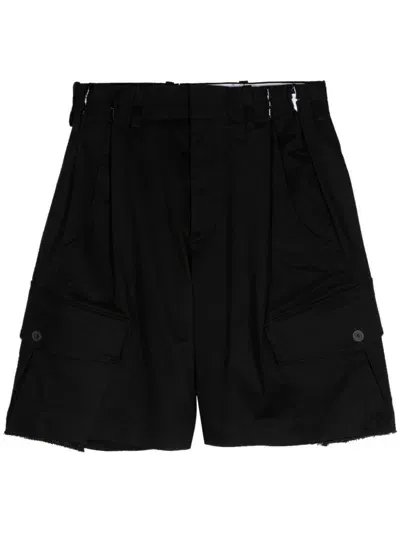 Jordanluca Jp Cotton Cargo Shorts In 黑色