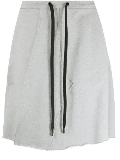 Jordanluca Logo-patch Cotton Track Shorts In Grey