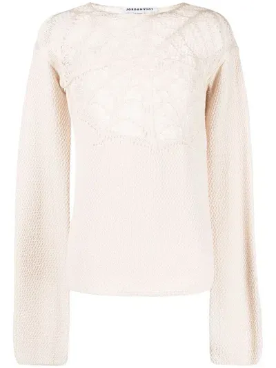 Jordanluca Spider-web Knitted Jumper In Neutrals