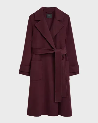 Joseph Arline Double-face Wool-cashmere Coat In Merlot