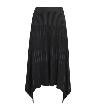 Joseph Asymmetric Midi Skirt In Black