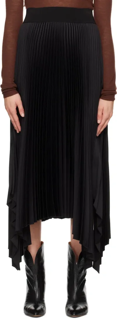 Joseph Black Ade Midi Skirt In 0010 Black