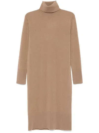 Joseph Cashmere Midi Dress In Brown