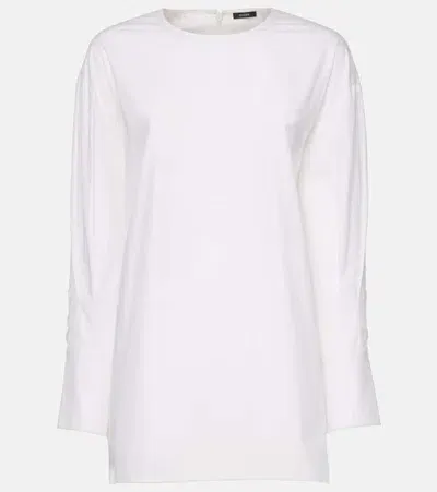 Joseph Cotton-blend Blouse In White