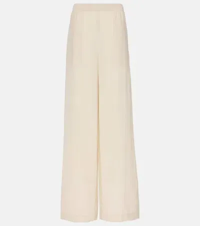 Joseph Silk Wide-leg Trousers In Neutrals