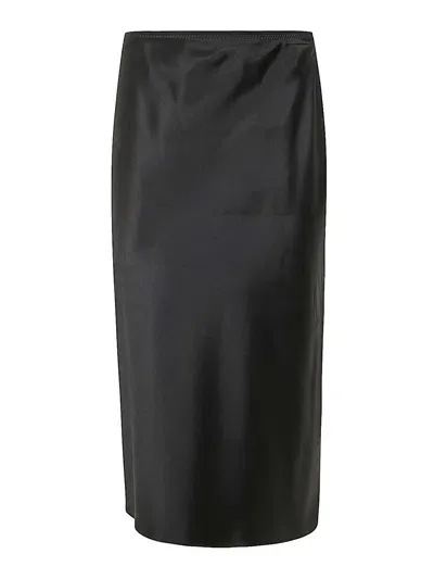 Joseph Isaak  Skirt   Silk Satin In Negro