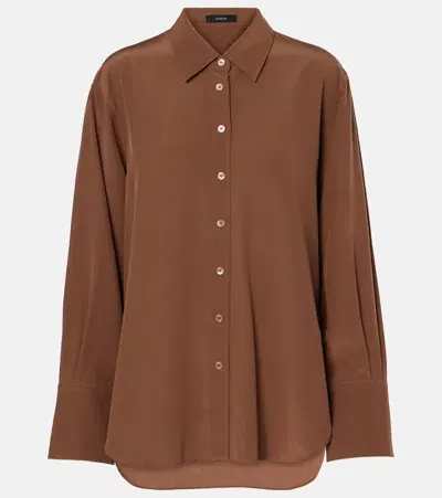 Joseph Joe Silk Shirt In Brown