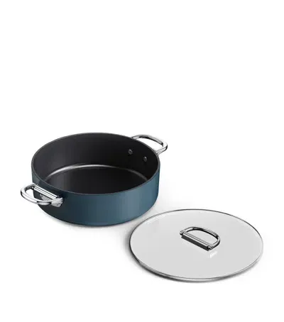 Joseph Joseph Space Non-stick Folding Handle Casserole Pan And Lid In Blue