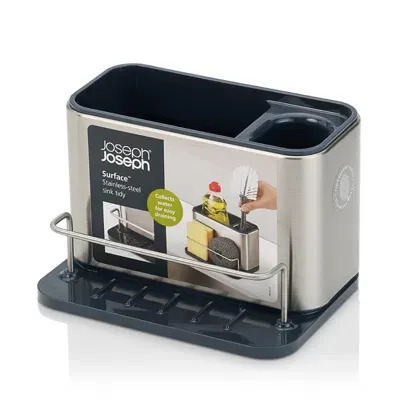 Joseph Joseph Surface Stainless-steel Sink Tidy In Black