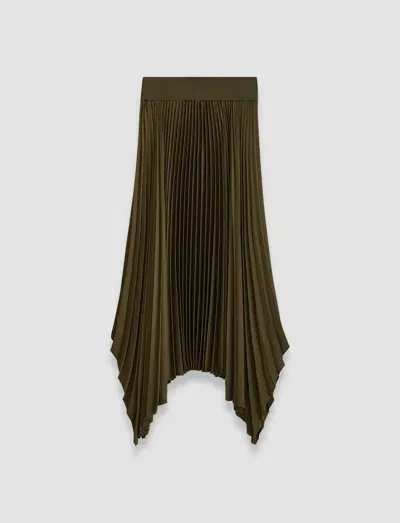 Joseph Ade Pleated Handkerchief Maxi Skirt In Hass Avocado