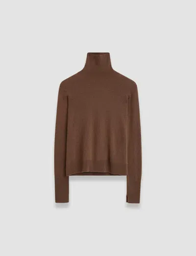 Joseph Light Pure Cashmere High Neck Jumper In Arabica