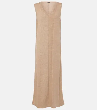 Joseph Linen-blend Maxi Dress In Beige