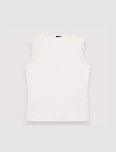 Joseph Mercerised Cotton Tank Top In Ivory