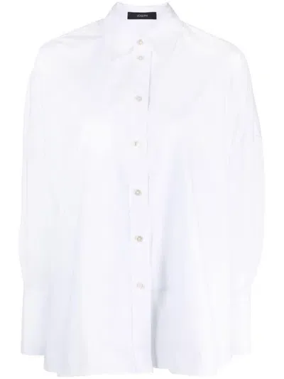 Joseph Side-slit Poplin Shirt In White