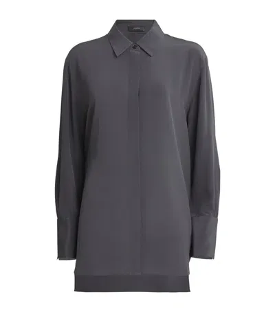 Joseph Silk Bold Shirt In Grey