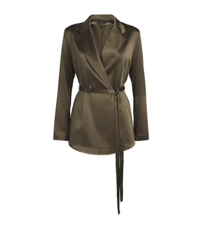 Joseph Silk Joubert Blazer In Brown