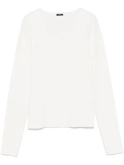 Joseph V-neck Sweater In White