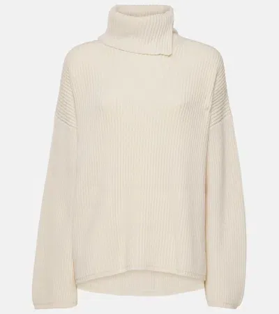 Joseph Wool, Cashmere And Silk Turtleneck Sweater In Ivory