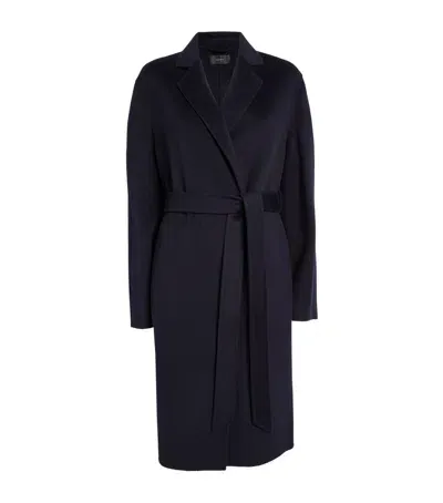 Joseph Wool-cashmere Long Cenda Coat In Navy