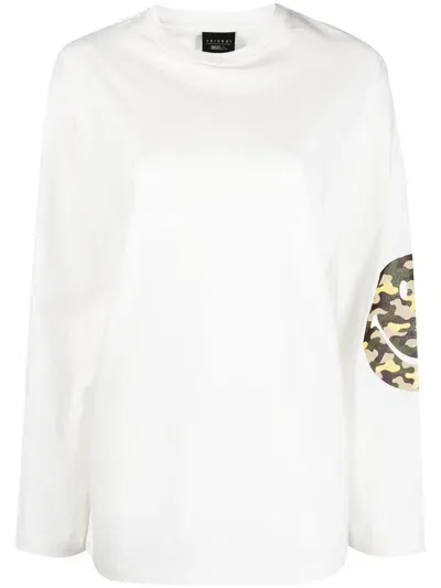 Joshua Sanders Graphic-print Long-sleeve T-shirt In White