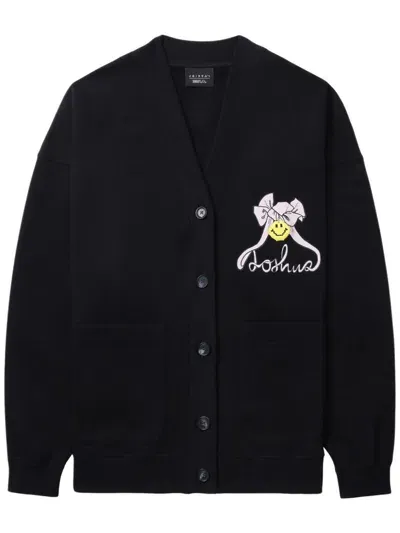 Joshua Sanders Logo-print Cardigan In Black