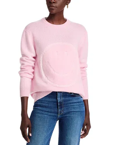 Joshua Sanders Outline Smile Crewneck Sweater In Pink