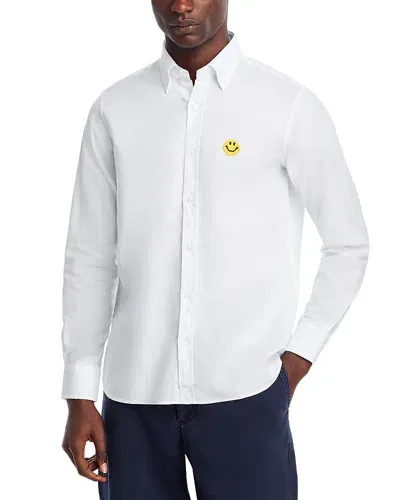 Joshua Sanders Oxford Pixel Shirt In White