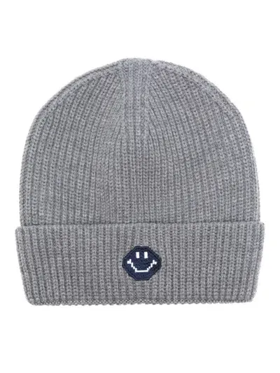 Joshua Sanders Pixel Beanie Hat In Grey