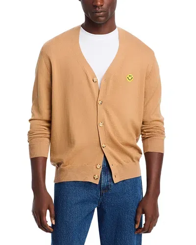 Joshua Sanders Pixel Cardigan Sweater In Camel