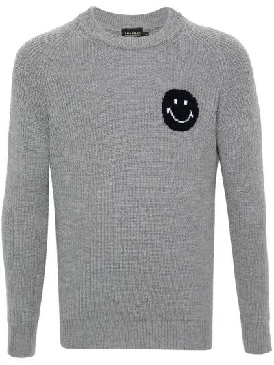 Joshua Sanders Smiley Face-motif Sweater In Grey