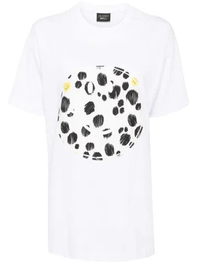 Joshua Sanders Smiley-motif Oversized T-shirt In White