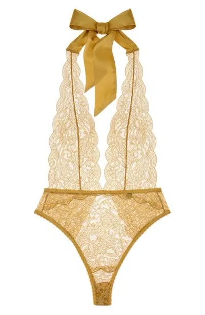 Journelle Anya Halter Neck Teddy In Imperiale