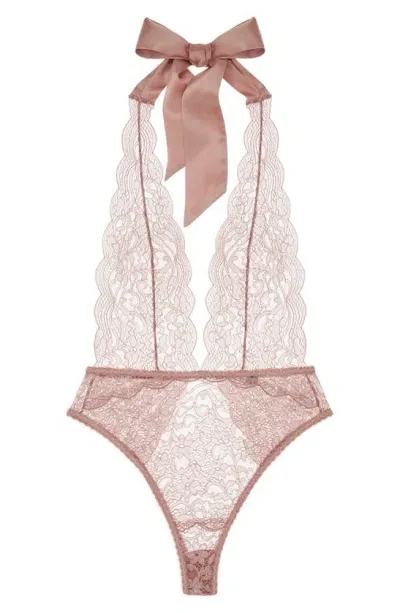 Journelle Anya Halter Neck Teddy In Rosette