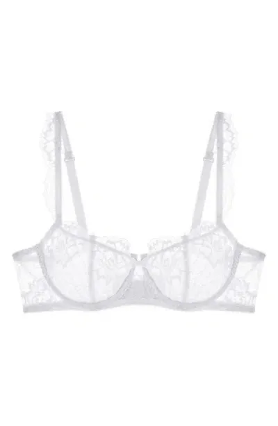 Journelle Isabel Lace Underwire Balconette Bra In Blanc