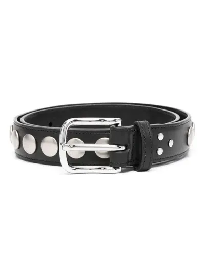 Jérôme Dreyfuss Studded Belt In Noir Silver